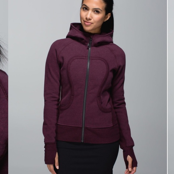 lululemon athletica Tops - Scuba Hoodie II Heathered Bordeaux Drama 10